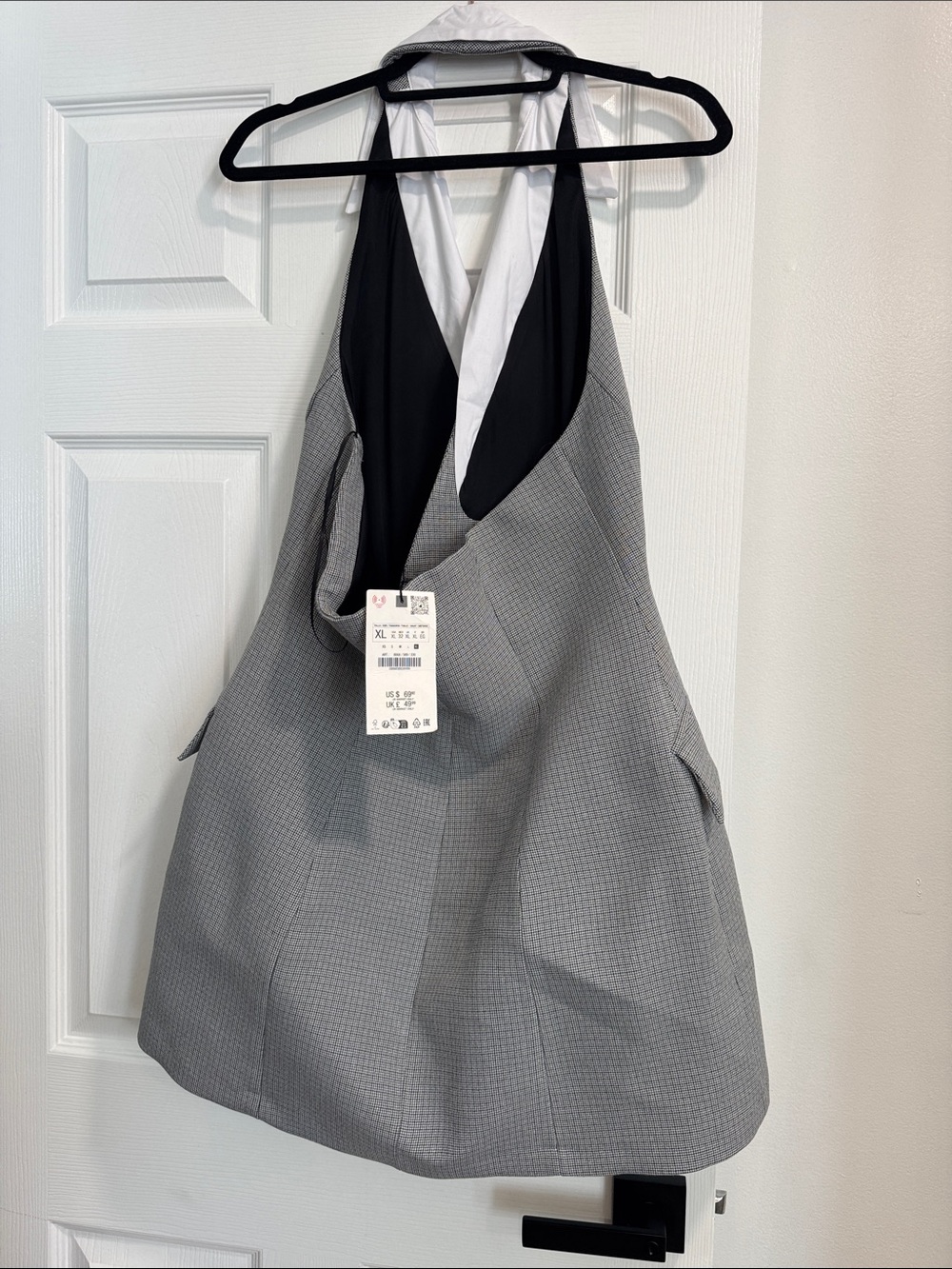🚨FLASH SALE 🚨 Zara Double-Breasted Grey Sleeveless Blazer Dress - Picture 4 of 7